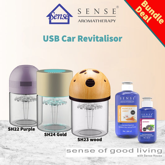 [ Bundle Deal ] Car Air Revitalisor + SENSE Water Based Essential Oil - The Sense House 